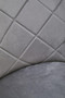 Tamzin Mink Velvet Quilted Dining Chair with Chrome Finish Legs