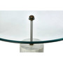Rany Glass & White Marble Side Table