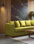 Sofia Moss Green Velvet 3 Seater Sofa