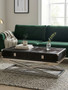 Kensington Townhouse Silver and Black Hair On Leather Coffee Table