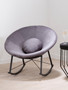 Arto Grey Conic Rocking Chair