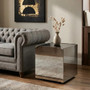 Carlox Square Chrome Finish Side Table