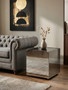 Carlox Square Chrome Finish Side Table