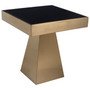Carlox Square Gold Finish Side Table