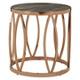 Tula Round Side Table With Leaf Base