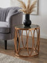 Tula Round Side Table With Leaf Base