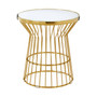 Tula Gold Finish Corset Base Side Table