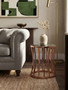 Tula Rose Gold Finish Round Side Table