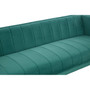 Otylia 3 Seat Green Sofa