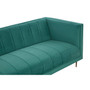 Otylia 3 Seat Green Sofa