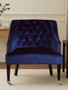 Darwin Blue Velvet Lounge Chair