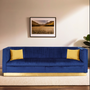Opal 3 Seat Deep Blue Sofa