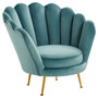 Ovala Blue Scalloped Chair