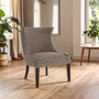 Regents Park Greek Key Design Accent Chair with Black Legs