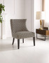 Regents Park Greek Key Design Accent Chair with Black Legs