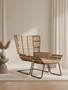 Manado Natural Rattan Lounge Chair And Footstool