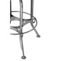 Gator Ash Wood Silver Chromed Metal Stool