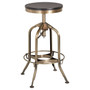 Gator Ash Wood Seat Metallic Stool