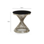 Anzio Hourglass Side Table with Silver Base