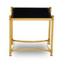Ackley Black and Gold Side Table
