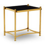 Ackley Black and Gold Side Table