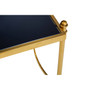 Ackley Black and Gold Side Table