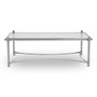 Ackley Clear and Silver Coffee Table