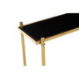Ackley Black Glass Console Table