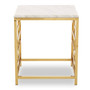 Aprilia White Marble Side Table