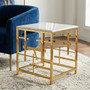 Aprilia White Marble Side Table