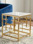 Aprilia White Marble Side Table