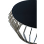 Ackley Black and Silver Round Coffee Table.