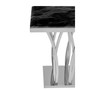 Arenza Black Marble and Silver Side Table.