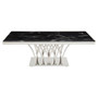 Arenza Black Marble and Silver Coffee table.