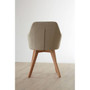 Stockholm Stone Fabric Chair with Wood Legs