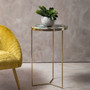 Vita Green Agate Round Side Table