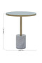 Oria White Marble End Table