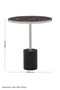 Oria Black Marble End Table