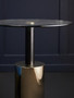 Oria End Table With Warm Metallic Base