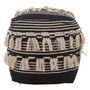 Cefena Black Pouffe