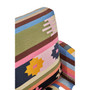 Cefena Multi-coloured Fabric Chair with Mango Wood Legs