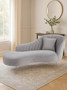 Rene Grey Velvet Right Hand Chaise Longue