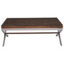 Kerala Natural Coffee Table with Cross Base