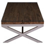 Kerala Natural Coffee Table with Cross Base