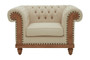 Cabra Chesterfield Cream Armchair