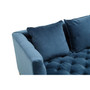 Sefira Three Seat Navy Fabric Sofa
