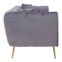 Florine 3 Seat Grey Velvet Sofa