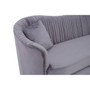 Franza 3 Seat Pleated Grey Velvet Sofa