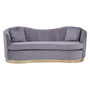 Franza 3 Seat Pleated Grey Velvet Sofa