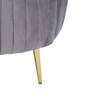 Florina Grey Velvet Chair with Gold Legs